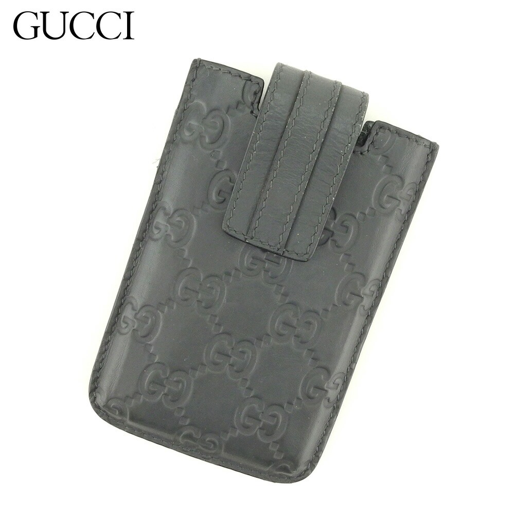 スマホケース スマートフォンケース グッチシマ グレー 灰色 中古