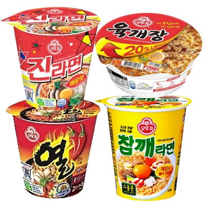 Qoo10] オットギ シールセット ジンラーメン 辛口カップ6