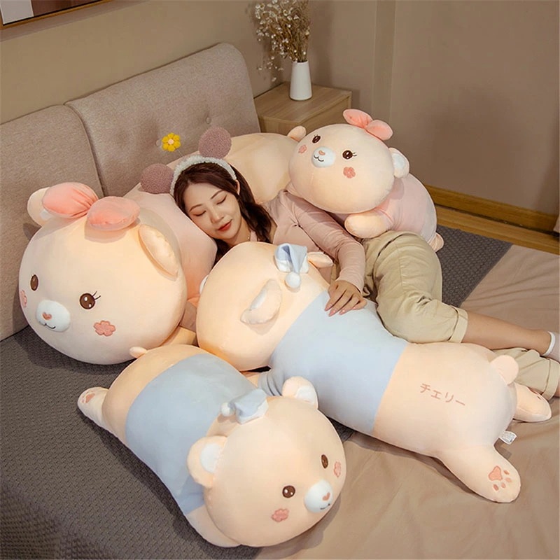【130cm】 ぬいぐるみ 全2カラー カップル 熊 bear クマ クッション インテリア 子供 おもちゃ 動物 可愛い 彼女に くま ベア 特大 大きい 抱き枕 ふわふわで癒される 柔らか 心地い