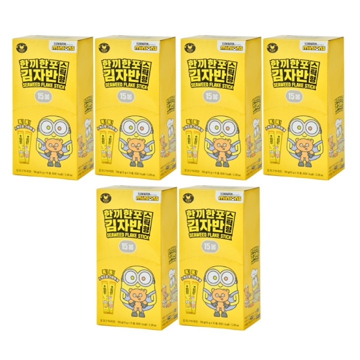 [BTSジョングクpick] ミニオンズ 一食一服 スティック 海苔巻き 15スティックx 6 箱
