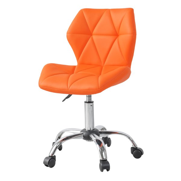 オフィスチェアー オレンジ 昇降・回転式 1人掛け LHC-4054OR