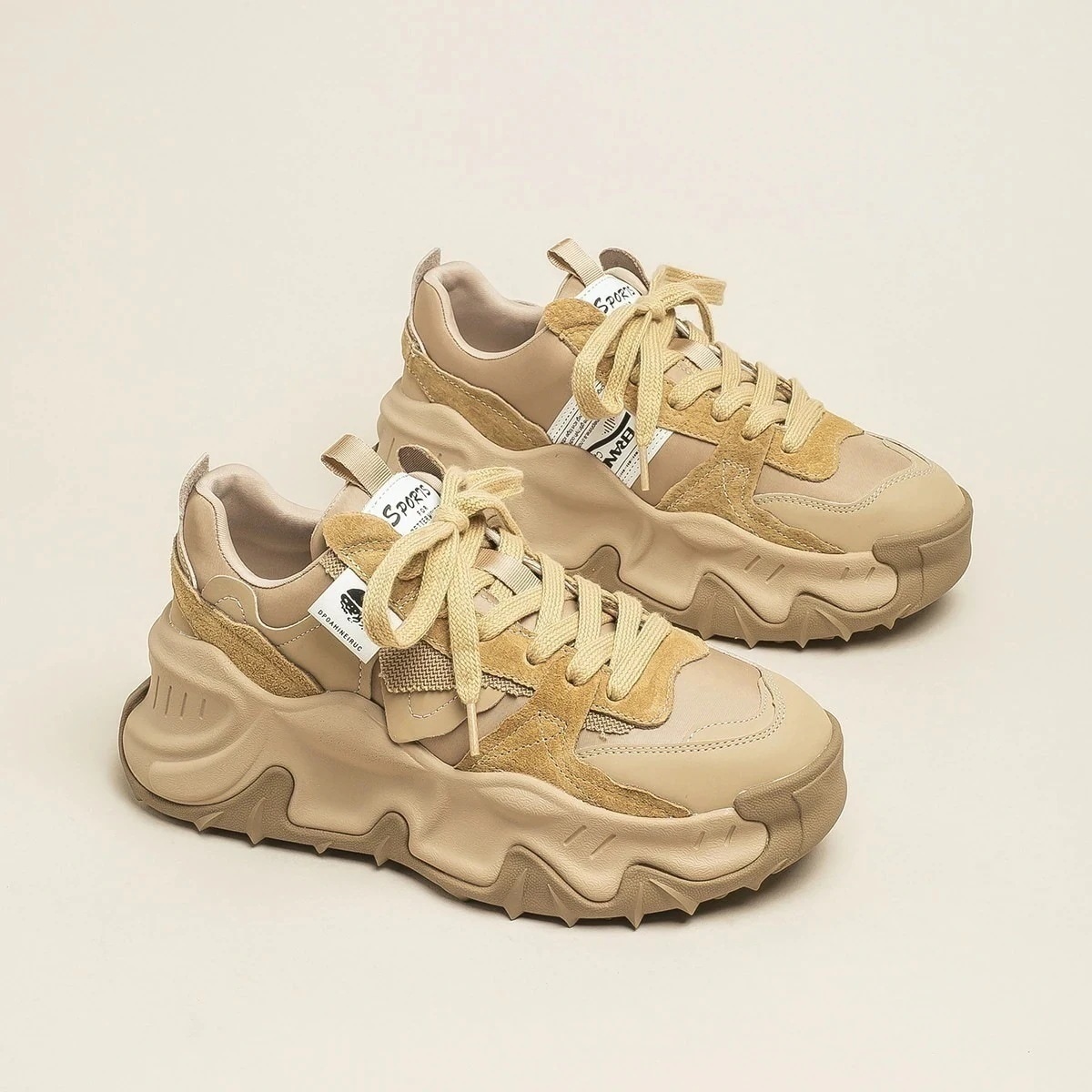 2025春夏人気品厚底スニーカーレディース滑り止め通気性フラットシューズ韓国ファッションローファー汎用性が高い 5,763円