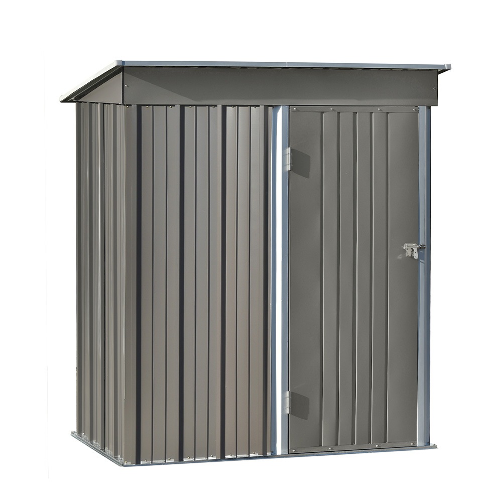 送料無料 人気商品【グレー 棚あり】物置 屋外 大型 倉庫 大型物置 戸外収納庫 物置 防水/耐侯/鍵付き 収納可能 ガーデン/庭/田畑/農場 頑丈 大容量 スチール 床がない video