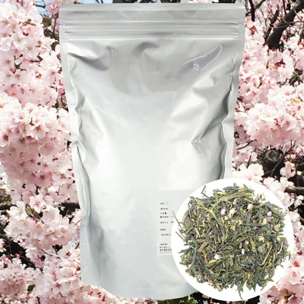 桜煎茶 茶葉 業務用1Kg さくらグリーンティー 桜 緑茶 さくら緑茶 桜 茶 さくら茶 桜ティー さくらティー さくらお茶 桜お茶 サクラお茶 Cherry Blossoms green tea j