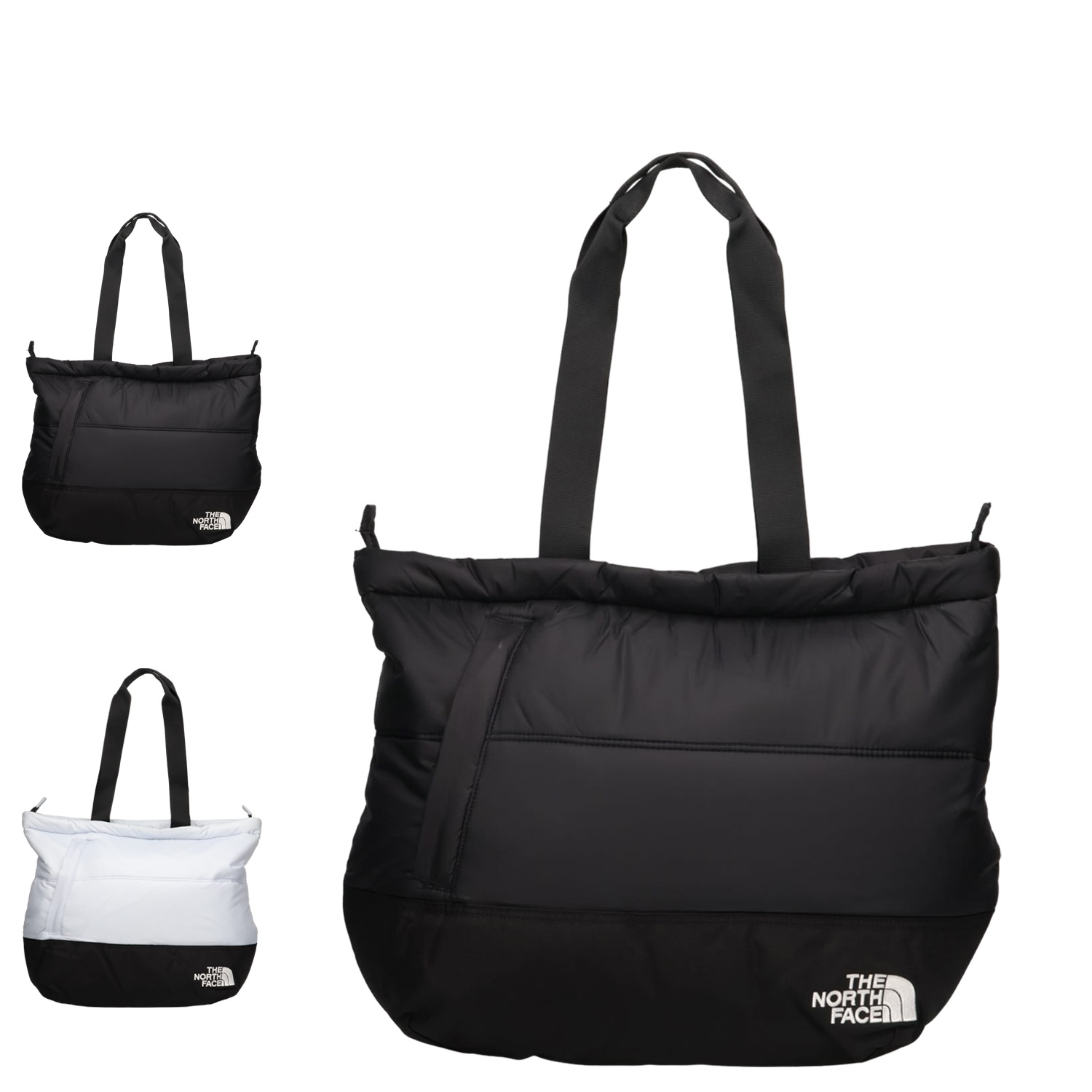 トートバッグ ヌプシ メンズ レディース ファスナー付 A4サイズ対応 ブラック ホワイト 黒 白 NF0A81BU