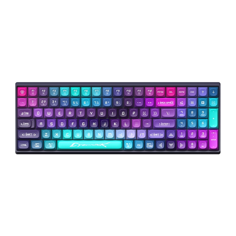 洛斐小翘 サイバーパンク メカニカルキーボード - ワイヤレス3モード Bluetooth ノートPC/タブレット対応 赤軸