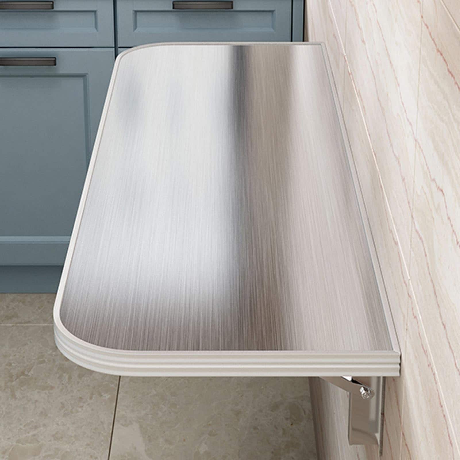 折りたたみ可能なステンレス鋼製シェルフブラケット壁取り付けられたデスクはホームオフィスダイニングルーム用の調整可能な角度スペース節約ワークベンチ（60x30cm/23.62x11.81in） LWX