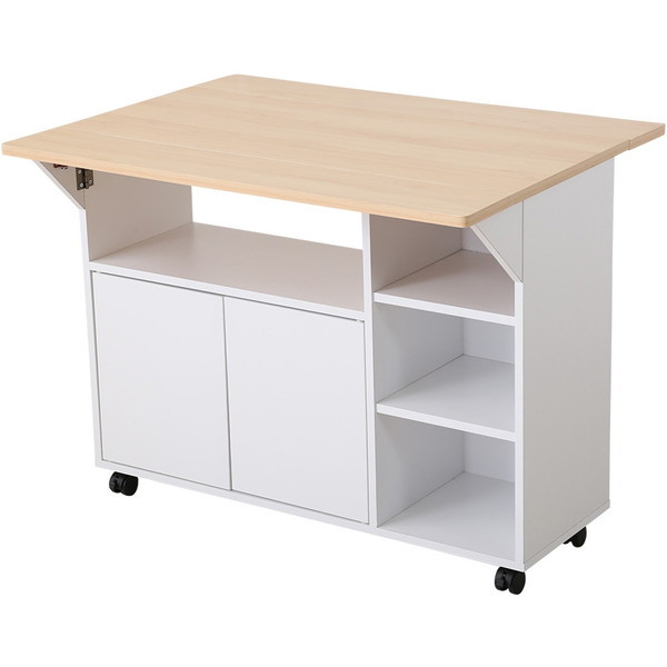 ホームテイスト HT-CH90 バタフライタイプのキッチンワゴン Chane-シャーネ- ナチュラル メーカー直送