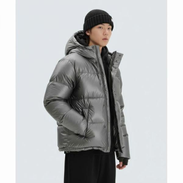 SNOWPEAK APPAREL グル フード パファー ジャケット S24WMTDJ22 ダークシルバー