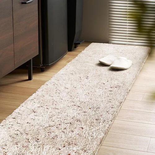 【メーカー直送品】萩原 ミックスシャギーマット Liva リーヴァ 約45×240cm アイボリー
