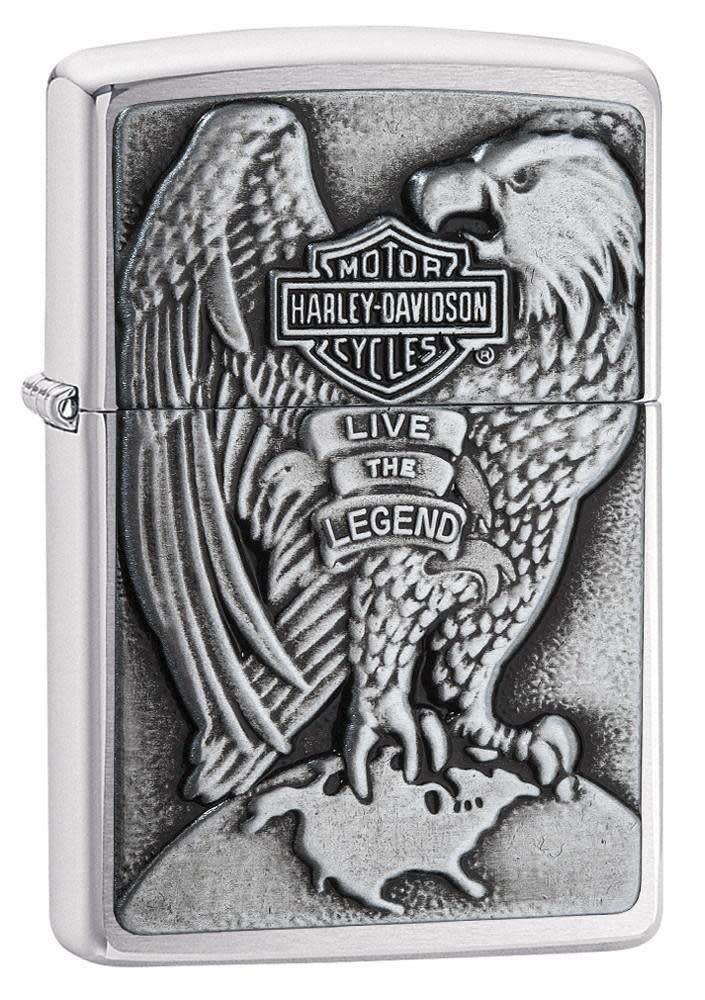ZIPPO(ジッポー) Harley-Davidson Eagle Wings (ハレー ダビットソン イーグル) ライター 日本未発売 200HD.H231 Brushed Chrome Emble