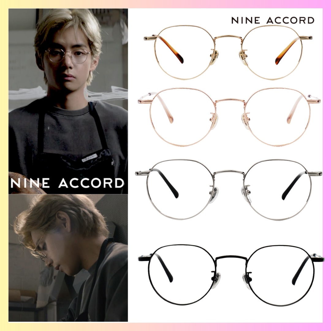 [BTS テテ 着用] TI TEND - 4色 + FREE OMAKE 韓国ファッション レディース 眼鏡 度あり 度なし 度付きメガネ 眼鏡 乱視