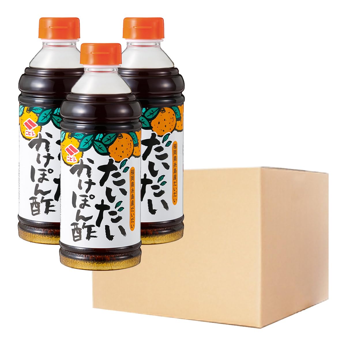 ニビシ醤油 だいだいぽん酢 500ml × 1ケース(12入)