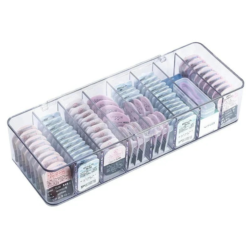 【1つ買うと10つ無料】3日出荷4 Colors 大容量収納ボックス 防塵 カラコン収納ボックス コンパートメント付き 1 日使い捨てコンタクト レンズ ラック 透明な収納ボックス2