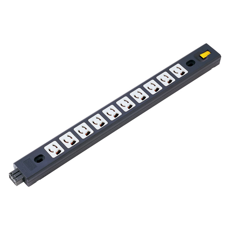 サーバーラック用 15A コンセントバー 3P/10個口 ブラック TAP-MR7485