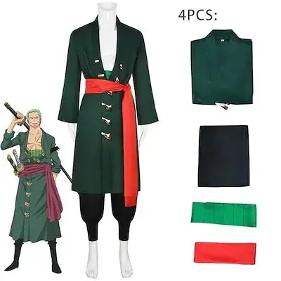 PIECE風 ロロノアゾロコスプレ衣装ソフィーワンピースコスプレ衣装コスチュームクリスマスプレゼント衣装期間限定30％ FILM ハロウインコスプレ大人用ONE REDロロノアゾロ海賊王風コスプレパー