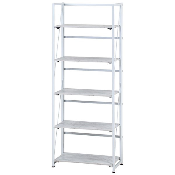 不二貿易 73646 折りたたみシェルフ アロン5段 ストーン メーカー直送