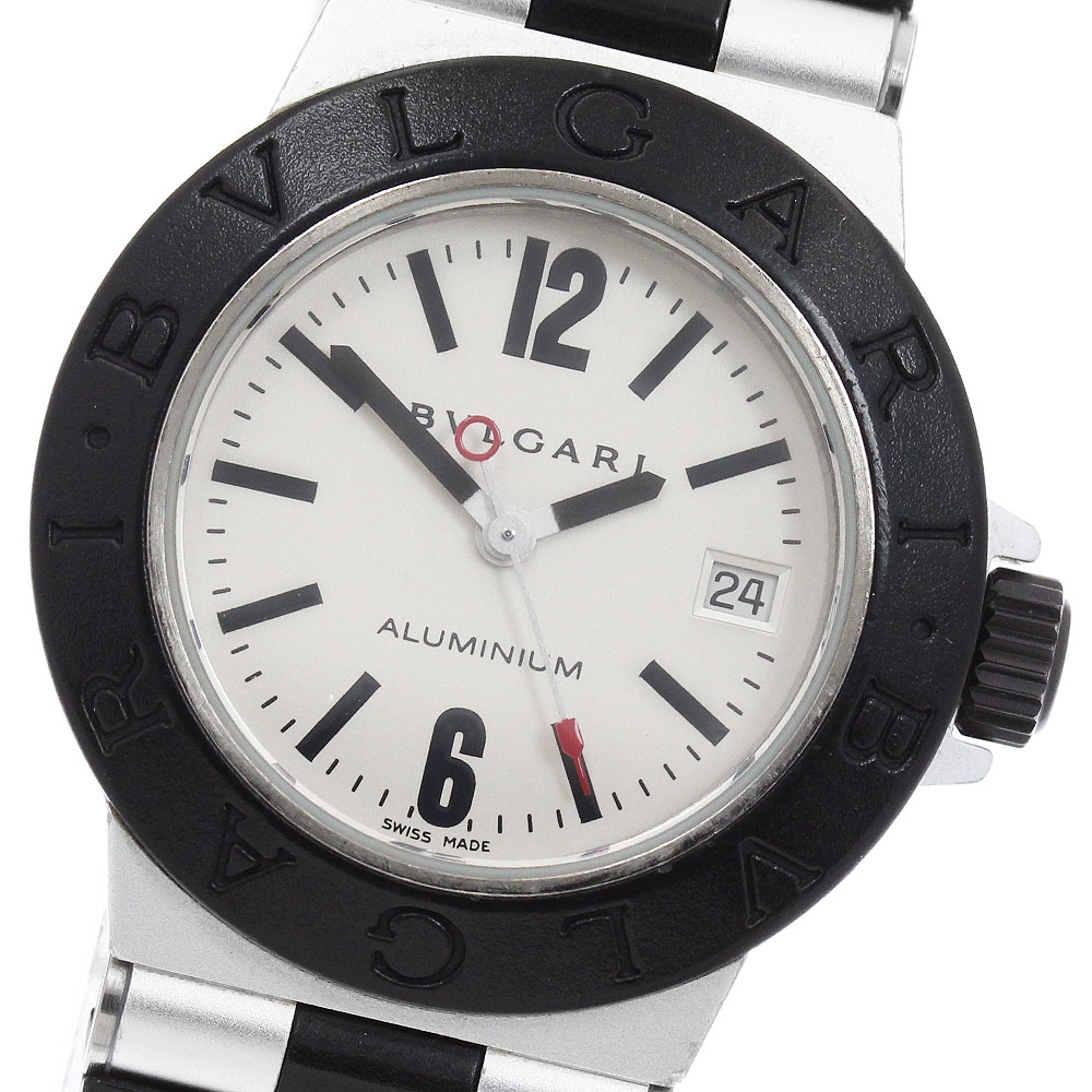 ブルガリ BVLGARI AL29TA アルミニウム デイト クォーツ レディース _956285【中古】