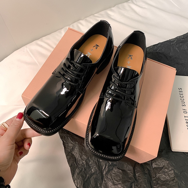 2024新款小众设计感乐福鞋女厚底增高单鞋一脚蹬增高小皮鞋英伦风