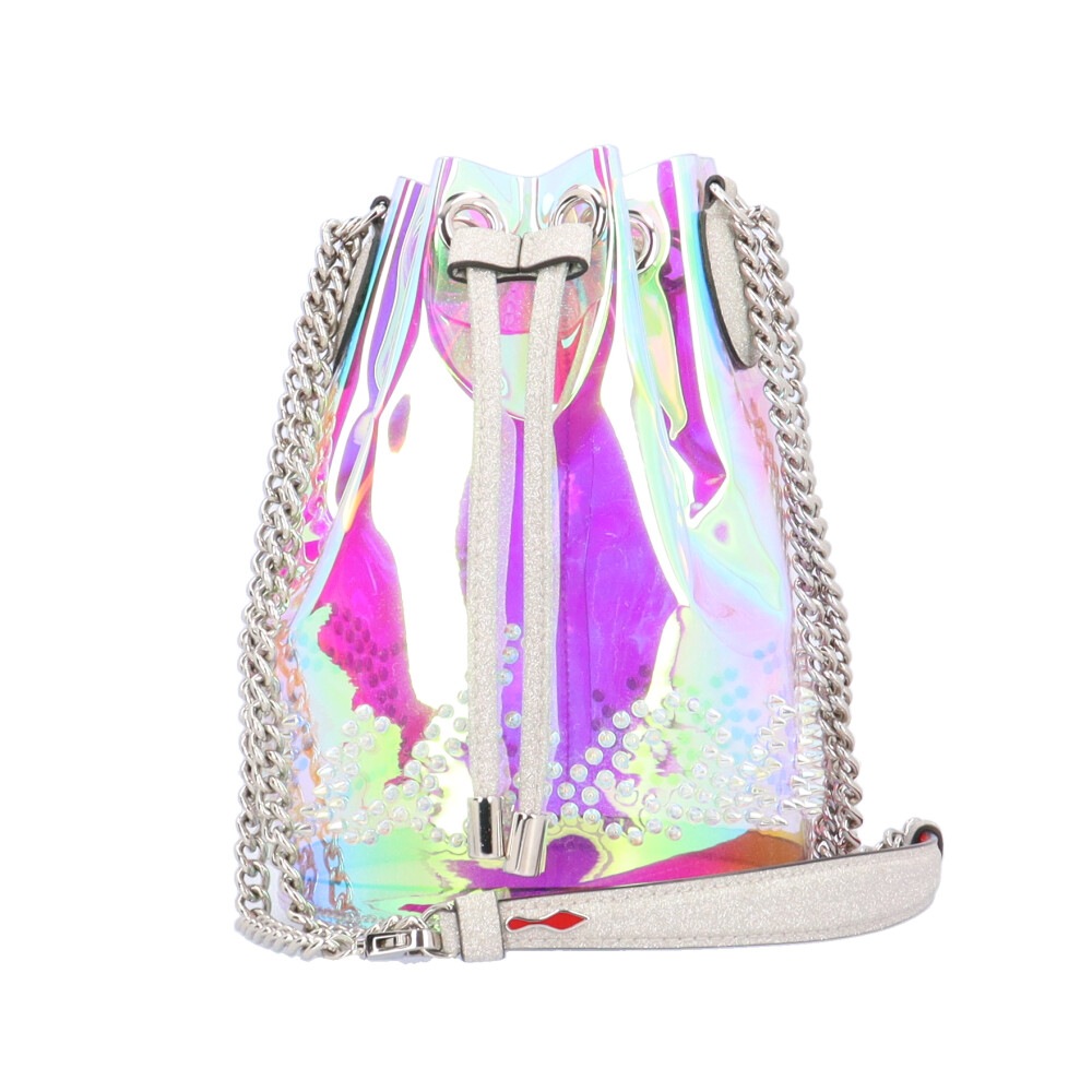 クリスチャンルブタン ショルダーバッグ PVC シルバー Christian Louboutin 中古 美品