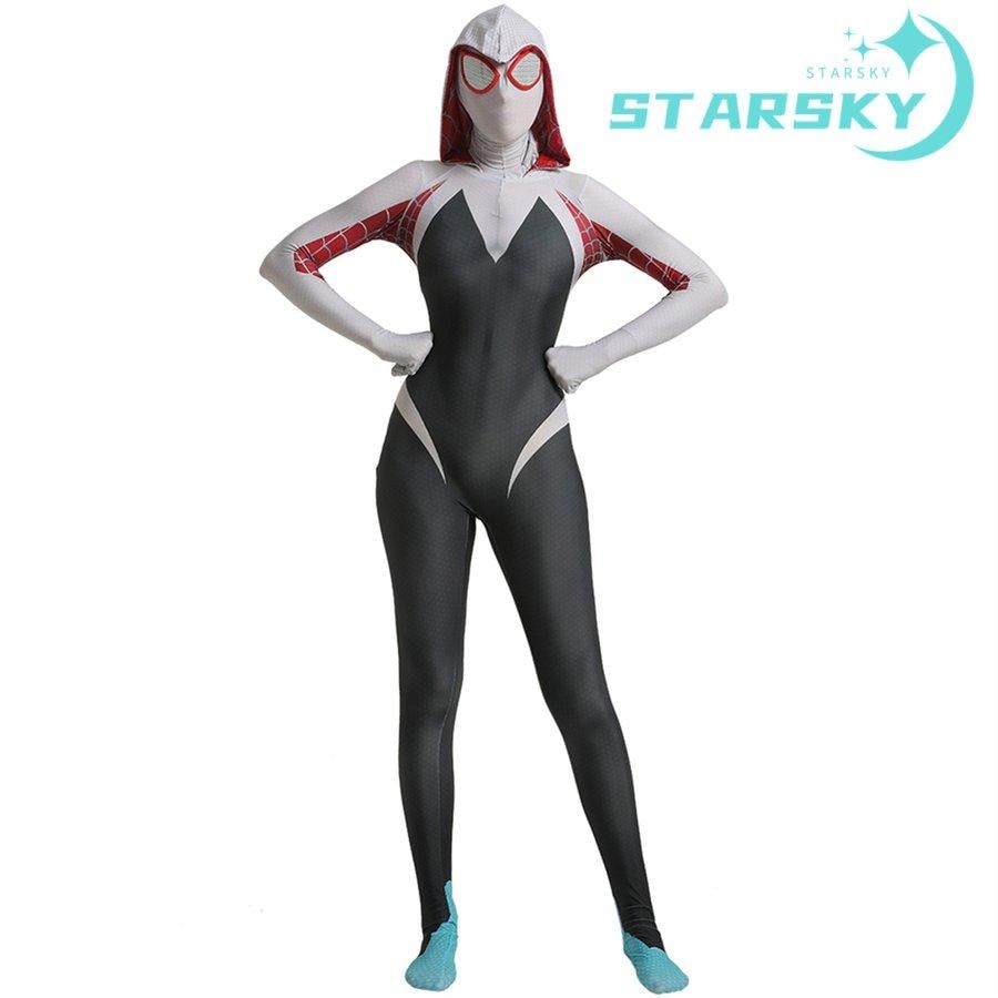 The Amazing Spider-Man　Gwen Stacy 全身タイツ 　弾力伸縮性あり　子供用　大人用　 コスチューム　仮装　コスプレ衣装　ハロウィン イベント