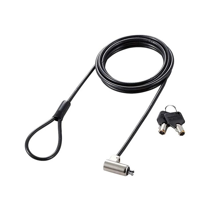 セキュリティワイヤー シリンダー錠 シリンダーサイズ直径12mm esl-7u