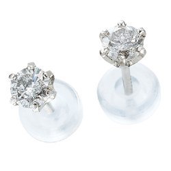 【KASHIMA】プラチナ900 0.2ct ダイヤモンド スタッド ピアス