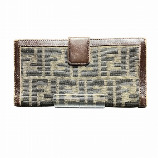 フェンディ FENDI ズッカ柄 2804-30806 長財布 2つ折り財布 ユニセックス【中古】