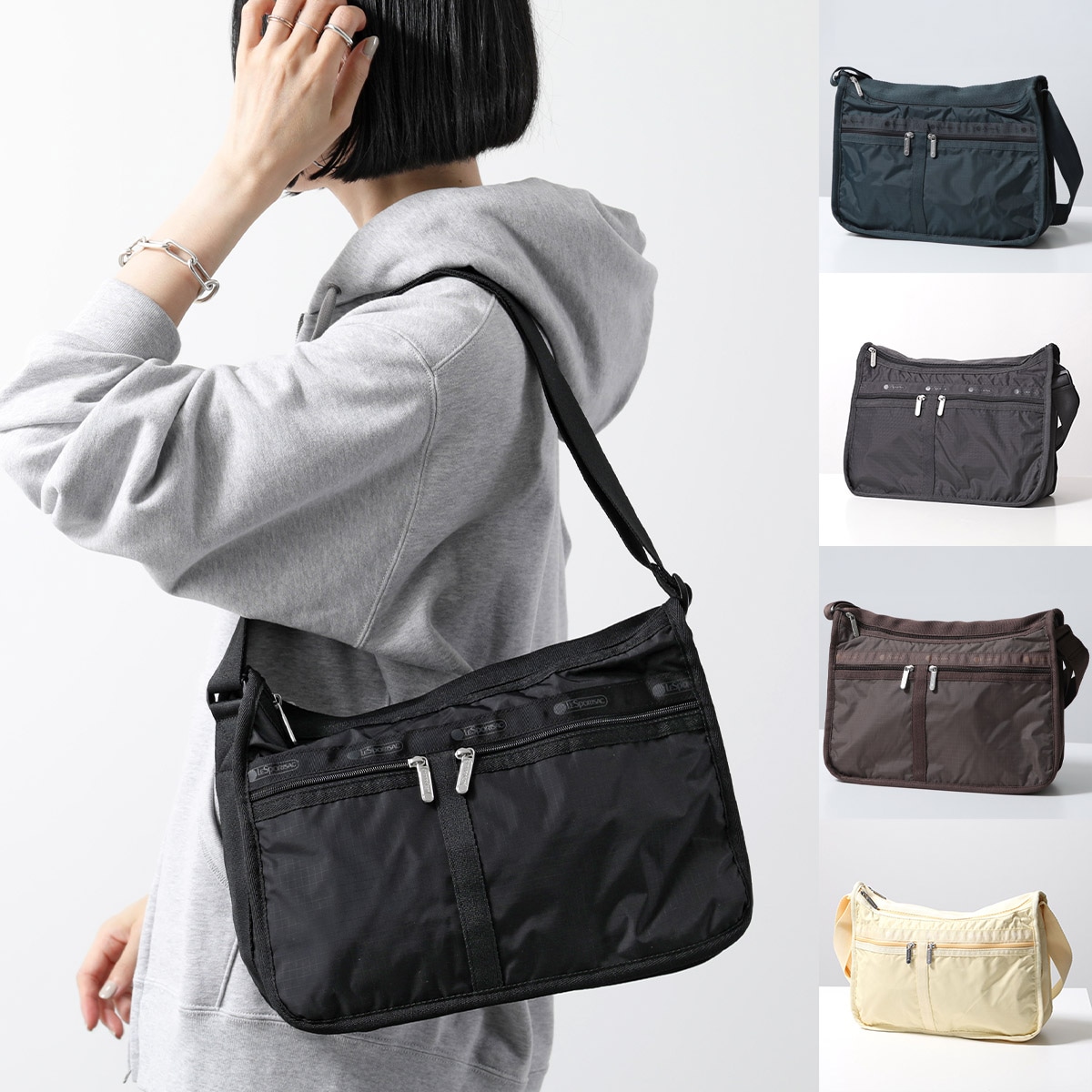LeSportsac レスポートサック ショルダーバッグ DELUXE EVERYDAY BAG デラックス エブリデイ 7507 レディース ナイロン 軽量 鞄 カラー6色