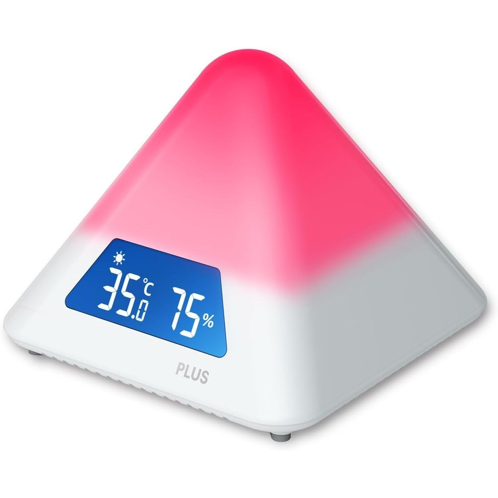 温湿度LEDアラーム 熱中症対策 冬の乾燥対策 色で危険度をお知らせ 4段階 温湿度計 538162 AT-TH03
