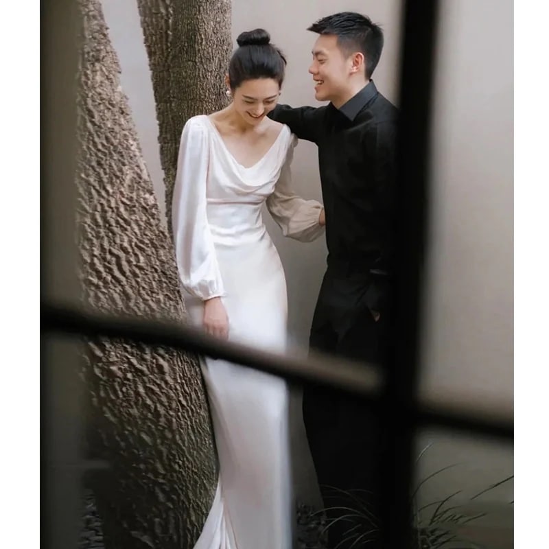 ウェディングドレス 白 結婚式 花嫁 サイズオーダーメイド可能 成人式 お呼ばれ ウェディング 演奏会 二次会 パーティードレス 前撮り ワンピース ロングドレス19