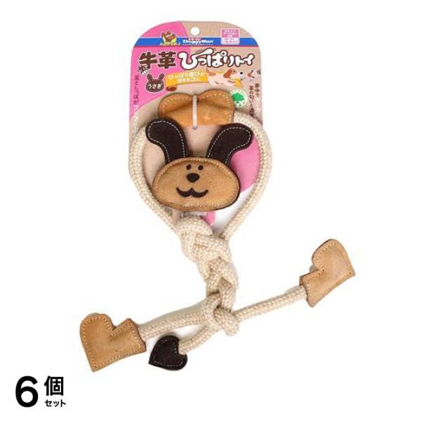 ドギーマン 犬用おもちゃ 牛革ひっぱりトイ うさぎ 1個入 6個セット