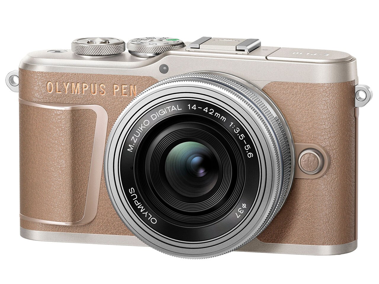 国内初の直営店 OLYMPUS PEN E-PL10 EZダブルズームキット [ブラウン] デジタル一眼レフカメラ