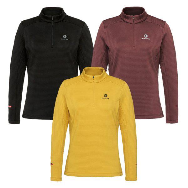 女性レジャー登山グローバルTシャツ DNS ポーラテック グリッド ジップアップ 長袖Tシャツ2 1BYZTWU501