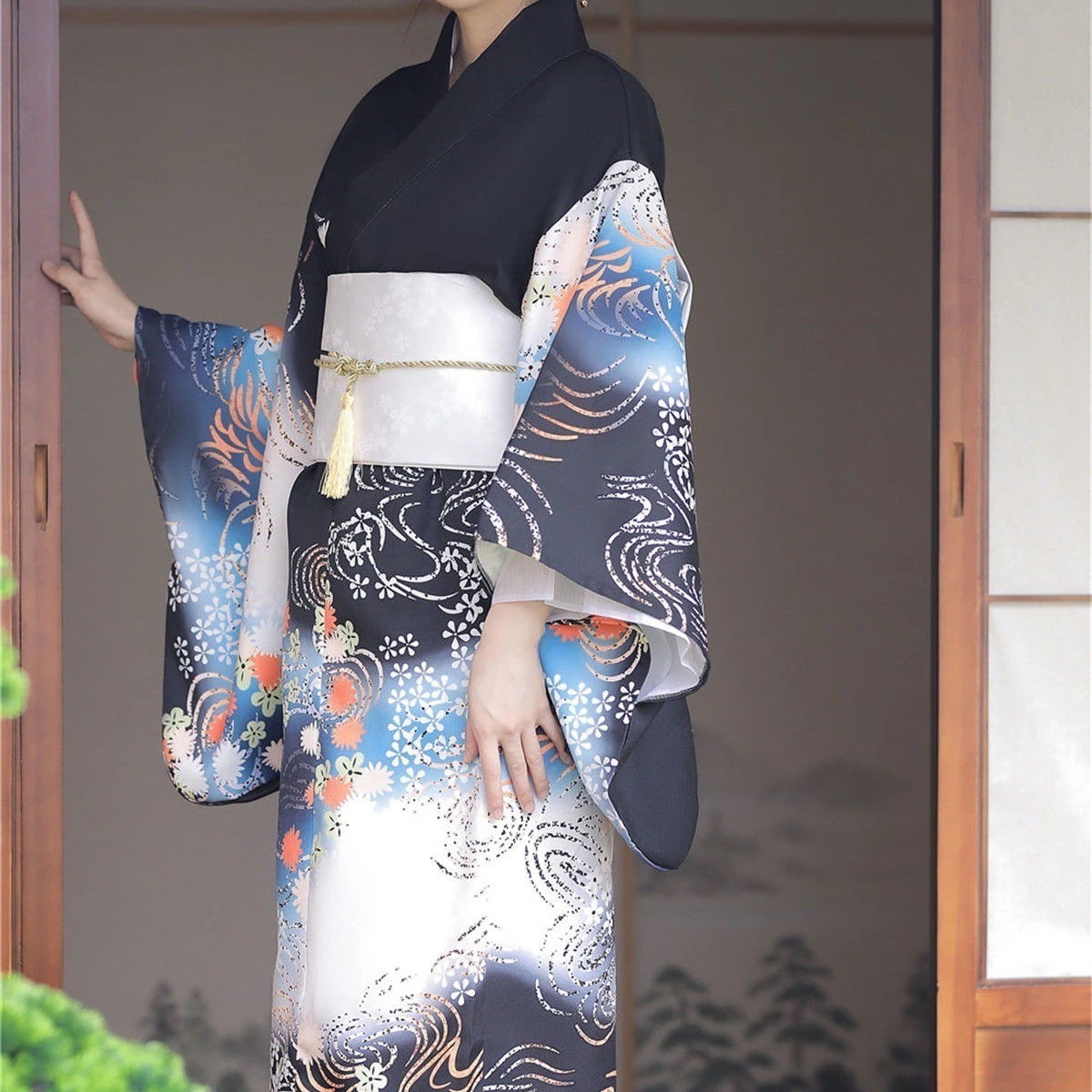 浴衣 ゆかた 女性 レディース 洗える 女性 街着 お出かけ お稽古 ショッピング 文化祭 夏 花火 花柄 上品 可愛い 花見 花 花柄 着物 婦人 レトロ