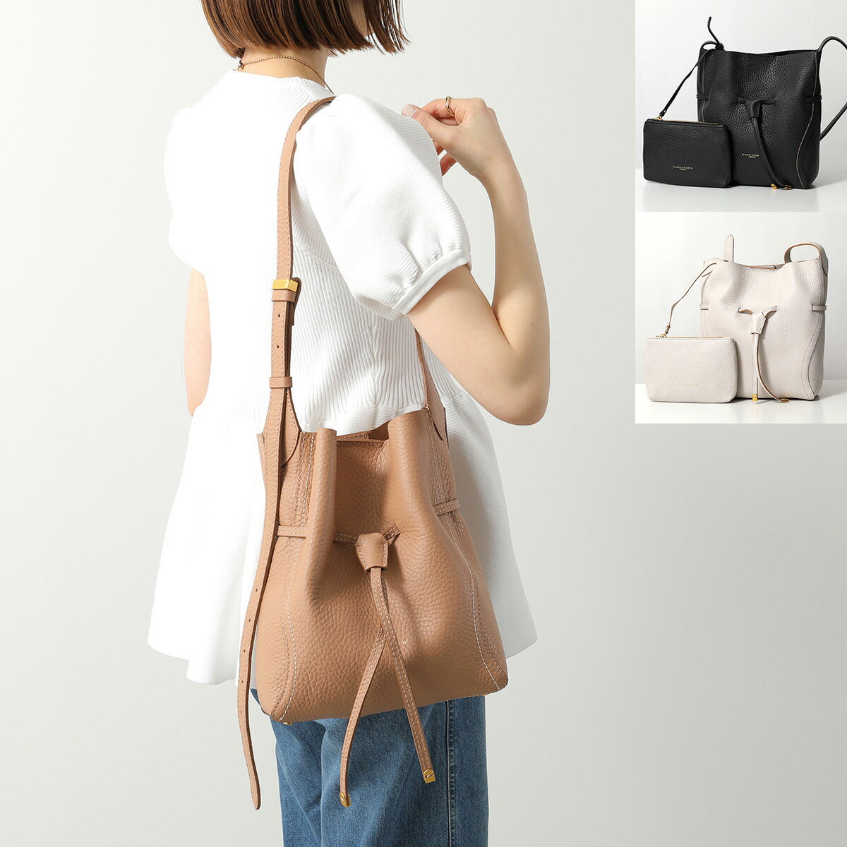 GIANNI CHIARINI ジャンニキアリーニ ショルダーバッグ SIENNA シエナ M BS 11786 RNGDBL TU レディース ポーチ付き 鞄 カラー3色