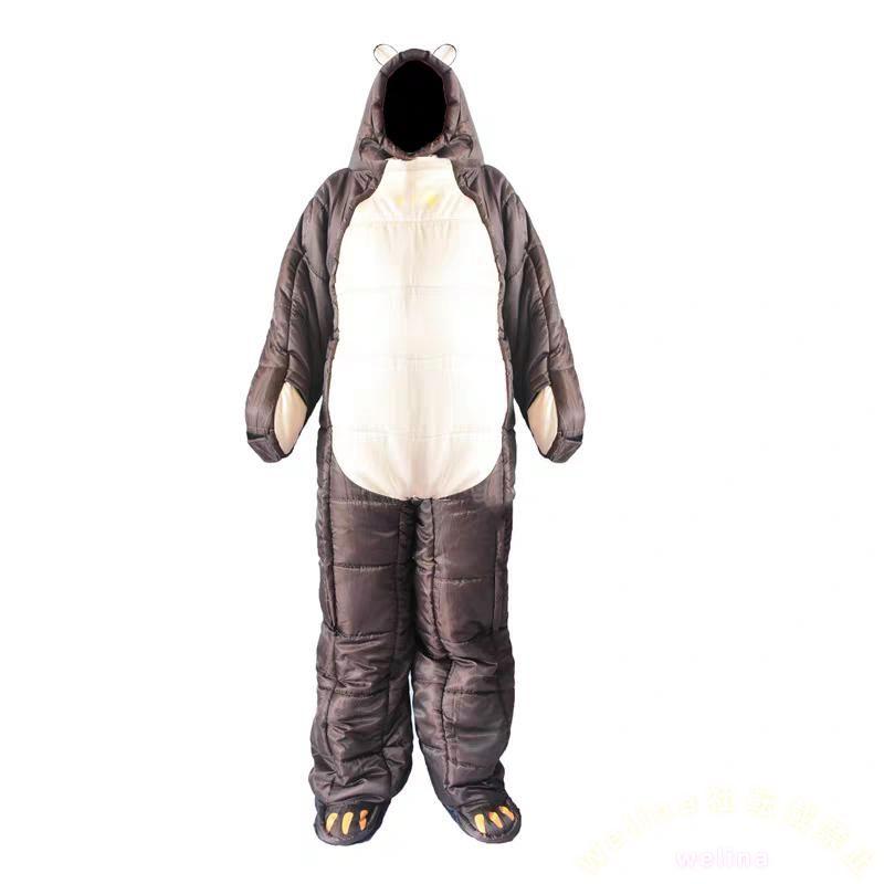 着る寝袋 歩ける寝袋 人型シュラフ 冬用 男女兼用 3サイズ 身長150-185cm対応 動ける寝袋 防寒アウトドア