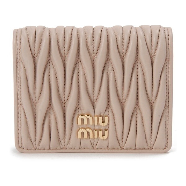 ミュウミュウ 二つ折り財布 ピンク 5MV204 2FPP F0236 BIFOLD WALLET CIPRIA 【並行輸入品】