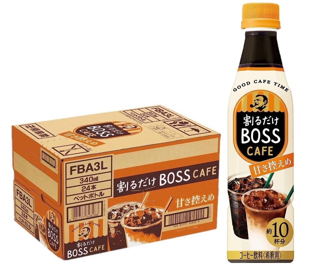 【送料無料】サントリー ボス BOSS 割るだけ ボスカフェ 甘さ控えめ 340ml1ケース/24本
