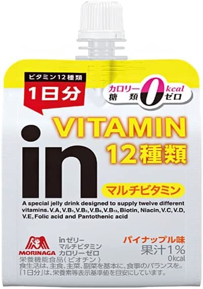 森永 inゼリー マルチビタミン カロリーゼロ パイナップル味 180g×18本 4902888731686