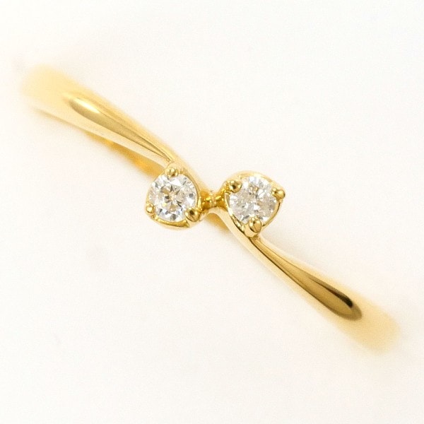 K18 18金 YG イエローゴールド リング 指輪 8号 ダイヤ ジュエリー 中古 15,847円