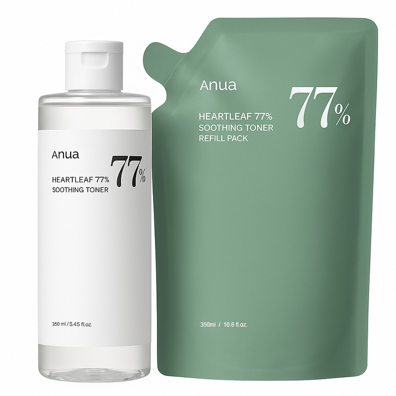 ハウトンニア 77% 敏感肌用 スージング トナー 350ml+350ml リフィルセット/韓国コスメ/おすすめ/ショット/美容液/クレンザー/パッド/モイスチャー/マスク/ビタミンC/アゼラ酸 4,979円