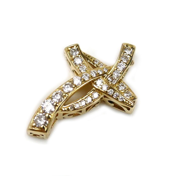 ゆきざき K18YG イエローゴールド ル・ペティットマン ペンダントトップ ダイヤモンド0.30ct 1.8g レディース 中古 美品