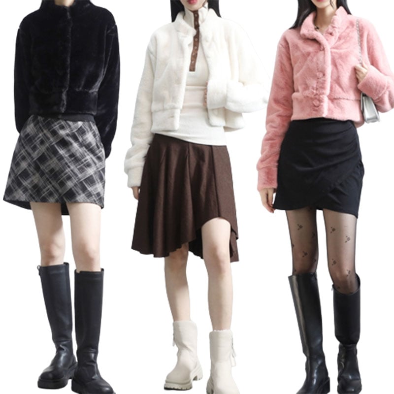 リンベル ミンククロップジャケット