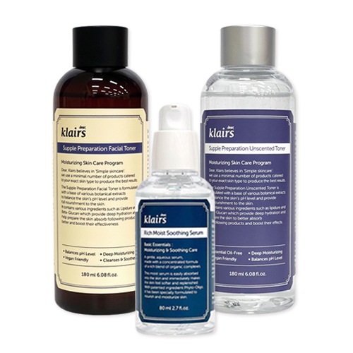 油分なし 水分補充セット（フェイシャルトナー+スージングセラム）化粧水 美容液 セラム 韓国コスメ 正規品