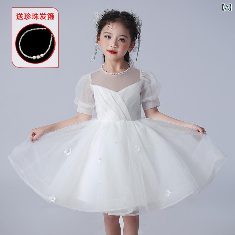 フラワーガール ドレス キッズ ワンピース ジュニア ファッション 女の子 子供服 ガール 豪華感 かわいい プリンセス イベント 結婚式 パーティー 衣装 発表会 誕生会