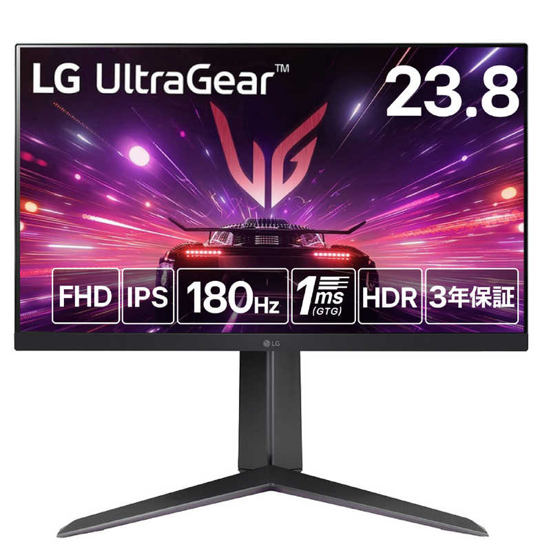 LG　ゲーミングモニター UltraGear ［23.8型 /フルHD(1920×1080) /ワイド］ ブラック　24GS65F-B