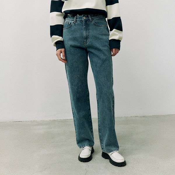 NUBASIC CLASSIC FIT DENIM PANTS BLUE
