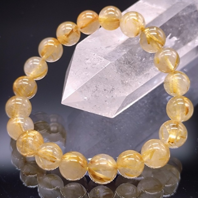 ルチルクォーツ 8mm wh 3A ブレスレット パワーストーン 天然石