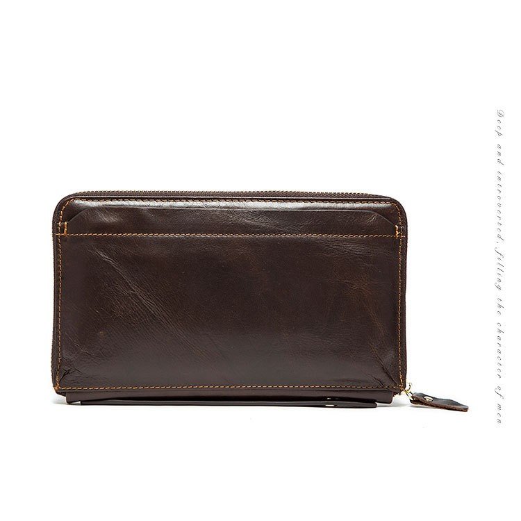 財布 メンズ 本革 クラッチバッグ 長財布 カジュアル 軽量 紙幣入れ カード入れ ギフト ビジネス 誕生日 プレゼント ファスナー式 大容量 5,539円